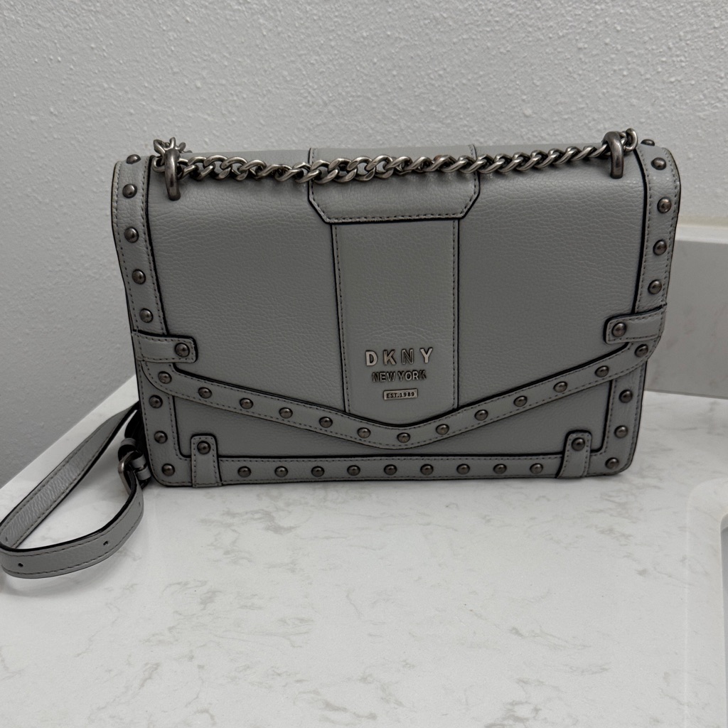 Dkny Silver Studded Shoulder Bag